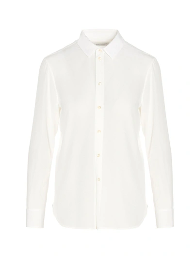 Shop Saint Laurent Saint L Au Rent Women's  White Silk Shirt