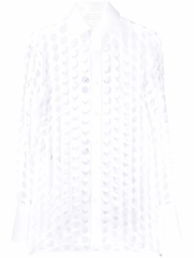 Shop Maison Margiela Women's  White Cotton Shirt