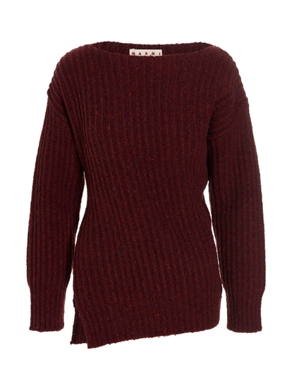 Shop Marni Women's  Burgundy Other Materials Sweater