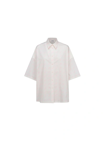 Shop Balenciaga Women's  White Cotton Shirt