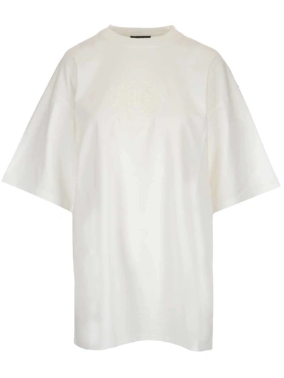 Shop Balenciaga Women's  White Cotton T Shirt