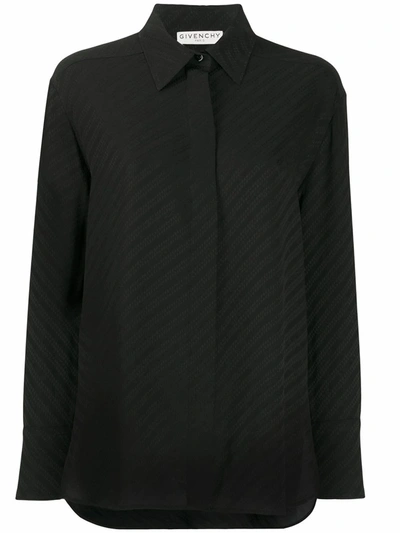Shop Givenchy Women's  Black Silk Shirt