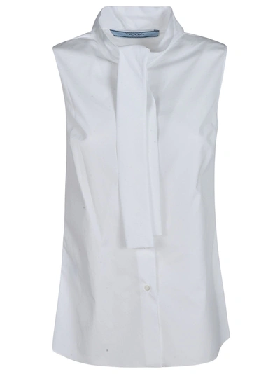 Shop Prada Women's  White Cotton Top