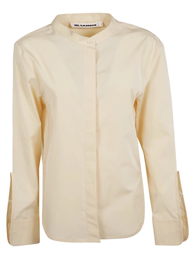 Shop Jil Sander Women's  Beige Cotton Shirt