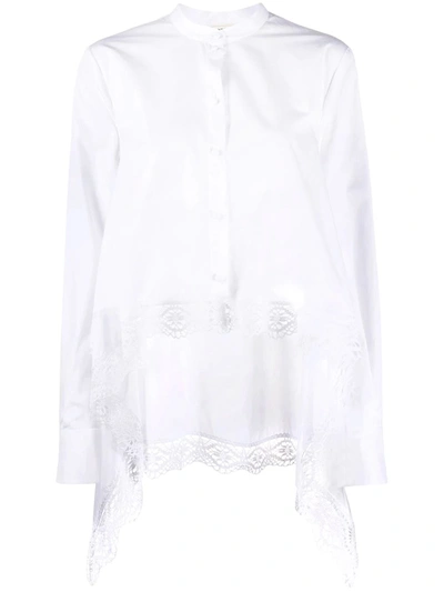 Shop Alexander Mcqueen Women's  White Cotton Shirt