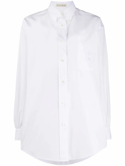 Shop Etro Women's  White Cotton Shirt