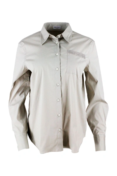 Shop Brunello Cucinelli Women's  Beige Cotton Shirt