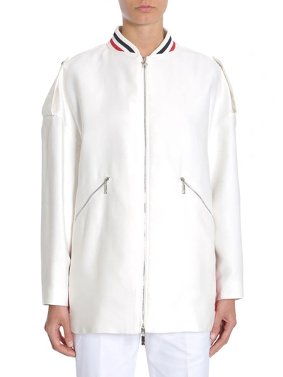 Shop Moncler Women's  White Cotton Jacket