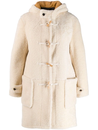 Shop Saint Laurent Saint L Au Rent Women's  White Wool Coat In Neutrals