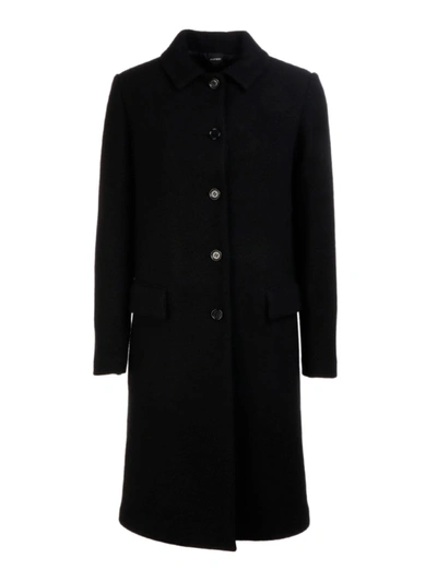 Shop Aspesi Women's  Black Wool Coat