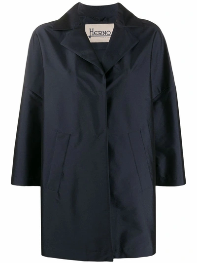 Shop Herno Women's  Blue Polyester Coat