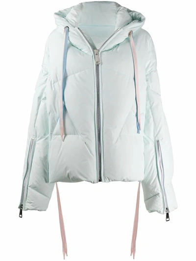 Shop Khrisjoy Women's  Light Blue Polyester Down Jacket