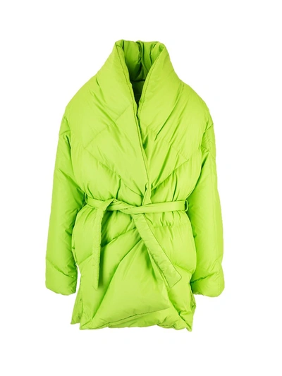 Shop Khrisjoy Women's  Green Polyester Down Jacket