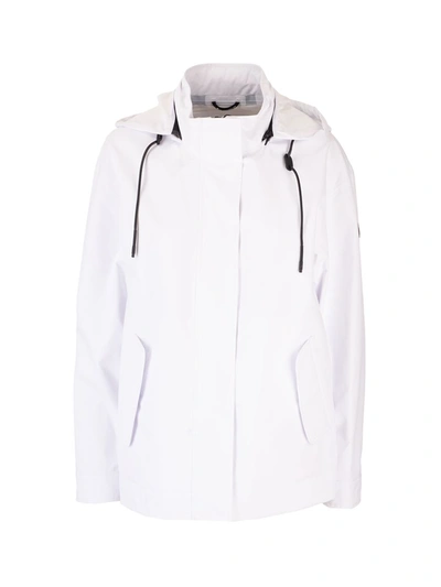 Shop Moose Knuckles Women's  White Polyester Outerwear Jacket