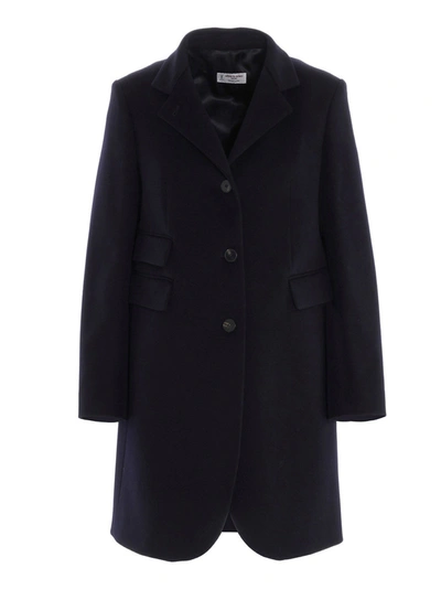 Shop Alberto Biani Women's  Blue Other Materials Coat