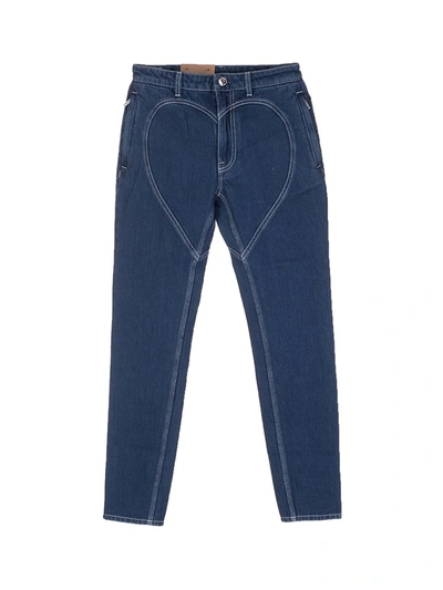 Shop Burberry Women's  Blue Cotton Jeans