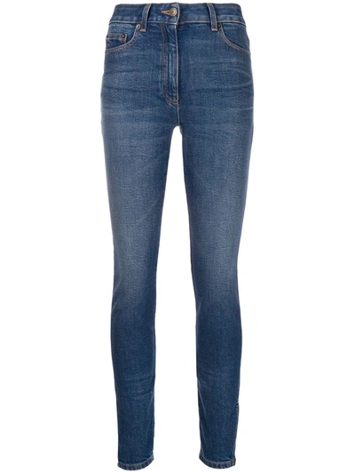 Shop Moschino Women's  Blue Cotton Jeans
