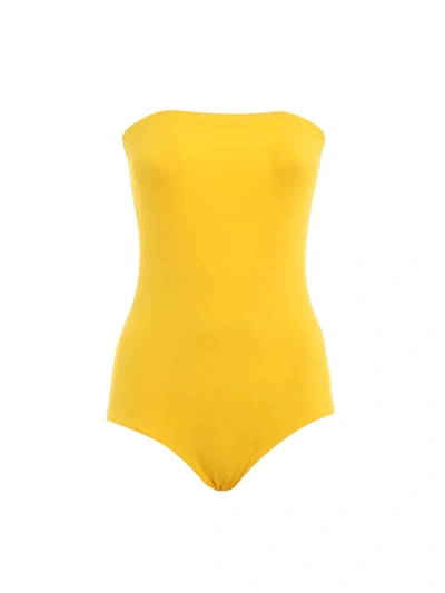 Shop Alexandre Vauthier Alexandre V Au Thier Women's  Yellow Viscose Bodysuit