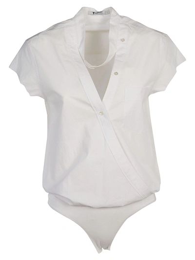 Shop Alexander Wang Women's  White Cotton Bodysuit
