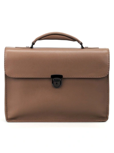 Shop Zanellato Men's  Brown Leather Briefcase