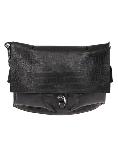 Shop Orciani Women's  Black Leather Shoulder Bag