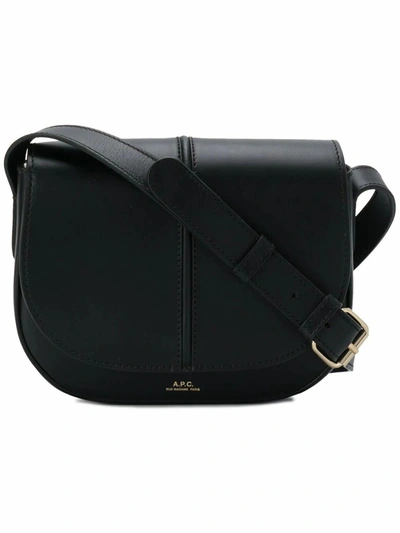 Shop Apc Women's  Black Leather Shoulder Bag