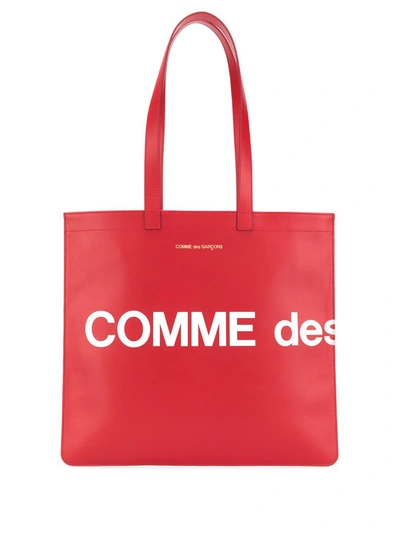 Shop Comme Des Garçons Women's  Red Leather Tote