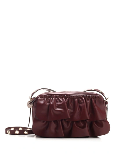 Shop Red Valentino Women's  Burgundy Other Materials Shoulder Bag