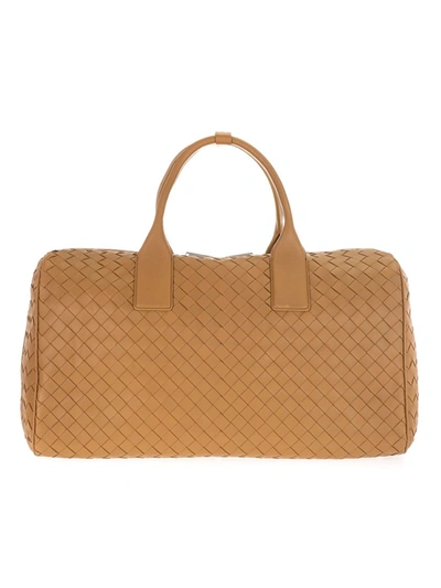 Shop Bottega Veneta Men's  Orange Leather Travel Bag