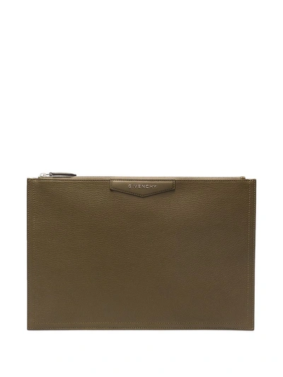 Shop Givenchy Women's  Green Leather Pouch