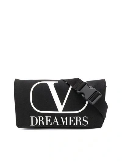 Shop Valentino Men's  Black Polyester Belt Bag