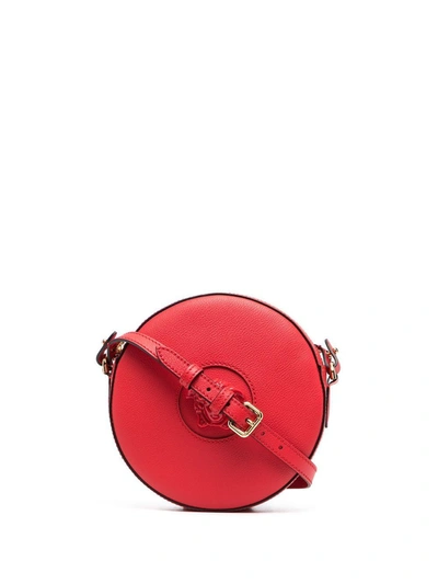 Shop Versace Women's  Red Leather Shoulder Bag