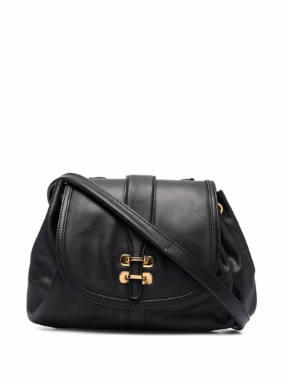 Shop Alberta Ferretti Women's  Black Leather Shoulder Bag