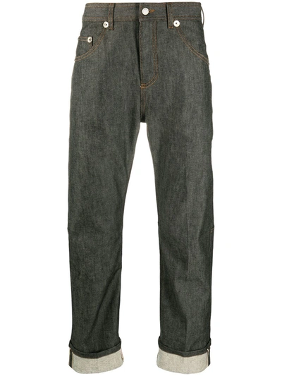 Shop Neil Barrett Men's  Black Cotton Jeans