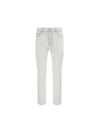 Shop Marcelo Burlon County Of Milan Men's  White Other Materials Jeans