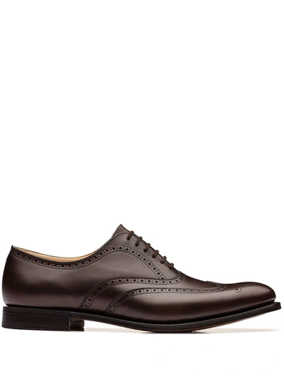 Shop Church's Berlin Nevada Leather Oxford Brogues In Brown
