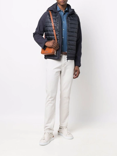 Deperlu Denim Button-down Shirt In White