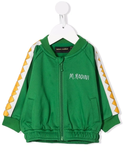 Shop Mini Rodini Logo Bomber Jacket In 绿色