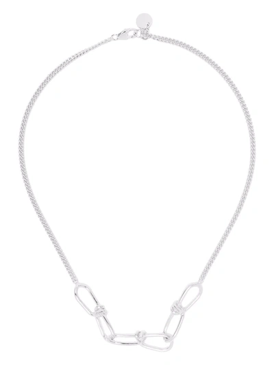 Shop Annelise Michelson Boyfriend Triple Xs Wire Chain Necklace In Silver