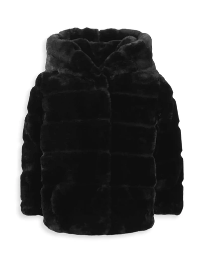 Shop Apparis Little Girl's & Girl's Goldie Faux Fur Jacket In Noir
