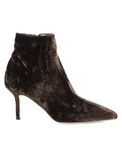 Shop L Agence Aimee Suede Ankle Boots In Brown