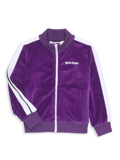 Shop Palm Angels Little Girl's & Girl's Track Jacket In Purple
