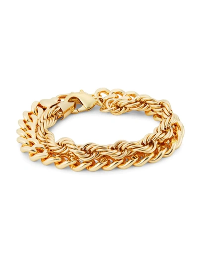 Shop Jordan Road Jewelry Women's Casablanca 18k Gold-plated 2-piece Bracelet Set