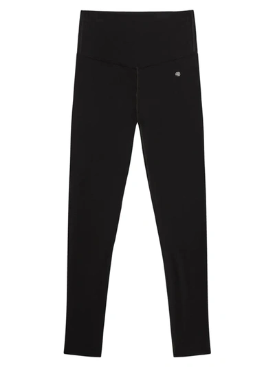 Shop Anine Bing Women's Blake Mid-rise Leggings In Black