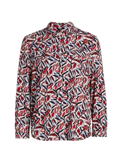 Shop Nic + Zoe Women's Petal Sprinkle Live In Shirt In Red Mutli