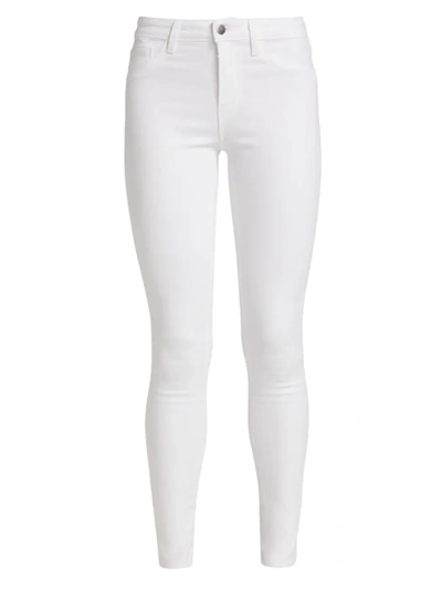 Shop L Agence Women's Marguerite High-rise Skinny Jeans In Blanc Coated
