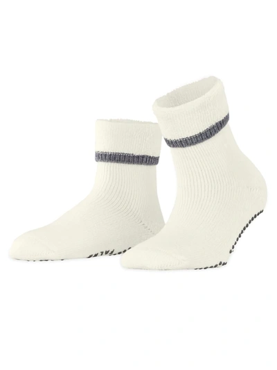 Shop Falke Women's Cuddle Pads X-mas Socks In Off White