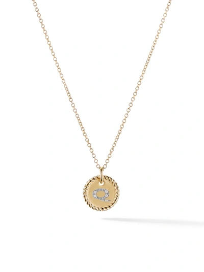 Shop David Yurman Women's Initial Charm Necklace With Diamonds In 18k Gold In Initial Q