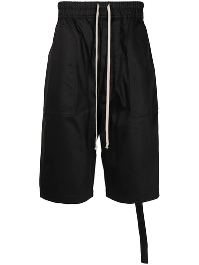 Shop Rick Owens Drkshdw Drop-crotch Cotton Shorts In Black