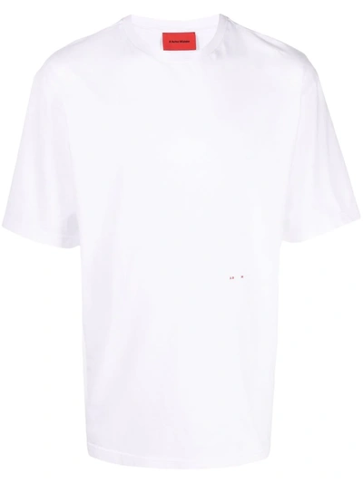 Shop A Better Mistake Red Flame Print T-shirt In White